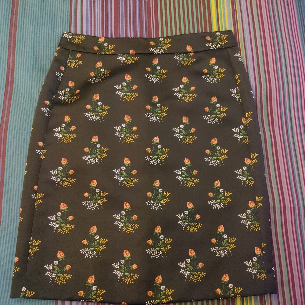 Derek Lam floral pencil skirt